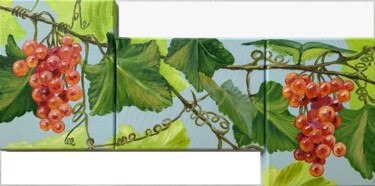 Juicy grapes Peinture intitulée "Juicy grapes" par Tetiana Kovtun, Œuvre d'art originale, Acrylique Monté sur Châssis en bois