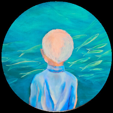 绘画 标题为“Aquarium de la vie…” 由Ksenia June, 原创艺术品, 丙烯
