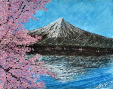 「Cherry blossom」というタイトルの絵画 Alicia Lopezによって, オリジナルのアートワーク, パステル