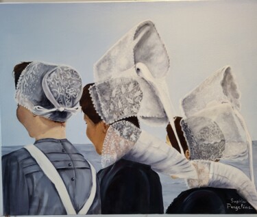 Peinture intitulée "Les sœurs de concar…" par Sophie Pergeline, Œuvre d'art originale, Huile