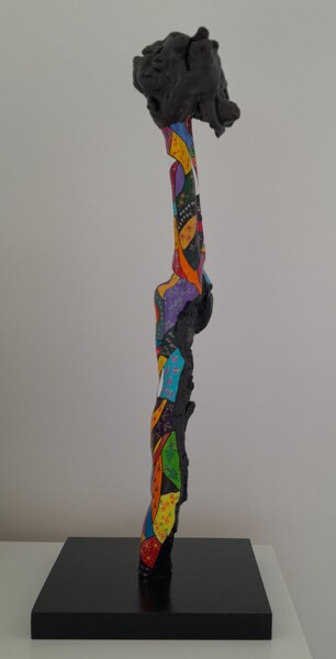 Sculpture titled "Nuit sans âge" by Patrick Chaneac, Original Artwork, Acrylic