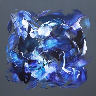 Painting titled "My Blue Angel" by Paresh Nrshinga F R S A, Original Artwork, Acrylic Mounted on Wood Stretcher frame