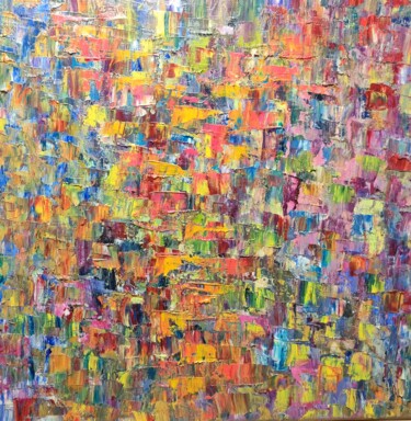 Peinture intitulée "13 janvier 2023" par Geneviève Baud Caizergues, Œuvre d'art originale, Huile Monté sur Châssis en bois