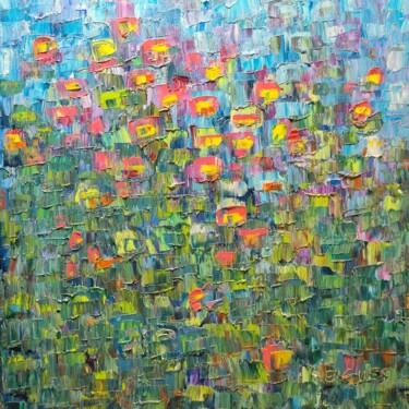 Peinture intitulée "Printemps" par Geneviève Baud Caizergues, Œuvre d'art originale, Huile Monté sur Châssis en bois