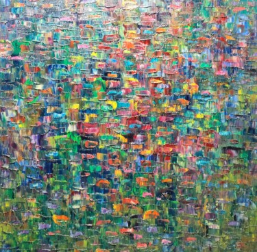 Peinture intitulée "11 mars 2024" par Geneviève Baud Caizergues, Œuvre d'art originale, Huile Monté sur Châssis en bois