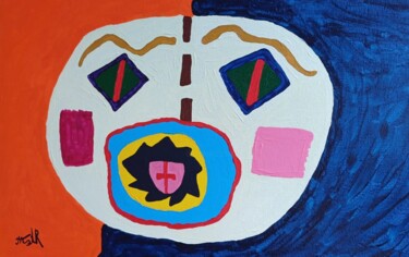 Peinture intitulée "A" par Arina Mari, Œuvre d'art originale, Acrylique Monté sur Carton