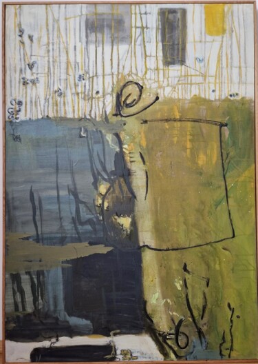 Malerei mit dem Titel "The Pond" von Mihaela Topsa, Original-Kunstwerk, Acryl Auf Keilrahmen aus Holz montiert