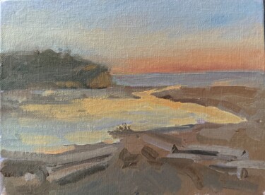 Painting titled "Sunset on San Grego…" by Artkaso, Original Artwork, Oil