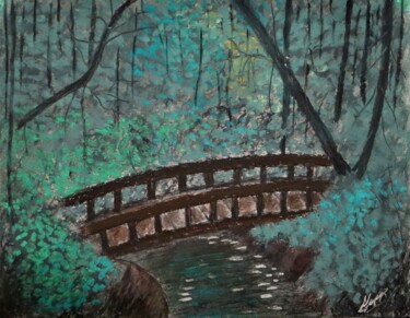 「Crossing」というタイトルの絵画 Alicia Lopezによって, オリジナルのアートワーク, パステル