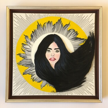 Painting titled "Eser: Güneşin Işığı…" by Naci̇Ye Biyik N&B Sanat Art Gallerys, Original Artwork, Pencil Mounted on Other rig…
