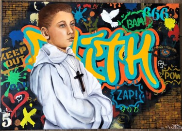 Peinture intitulée "Faith" par Sophie Pergeline, Œuvre d'art originale, Huile