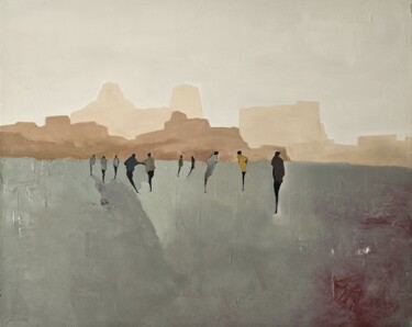 Painting titled "Mountains" by Mariusz Makula, Original Artwork, Oil