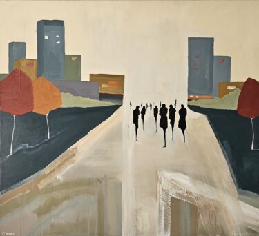 Peinture intitulée "Trees" par Mariusz Makula, Œuvre d'art originale, Huile