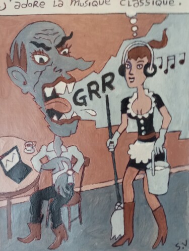 Schilderij getiteld "Sans titre 1" door Serge Voulouzan, Origineel Kunstwerk, Acryl