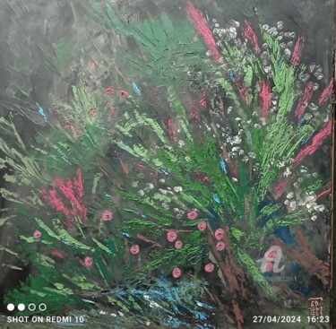 Painting titled "Oxymoron A" by Xiorcaled, Original Artwork, Oil Mounted on Wood Stretcher frame