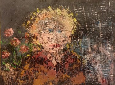 Peinture intitulée "Coiffe aux rosiers" par Xiorcaled, Œuvre d'art originale, Huile