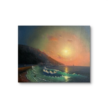 Painting titled "“Serenade of the Se…" by Lara Wasiljewa, Original Artwork, Oil Mounted on Wood Stretcher frame