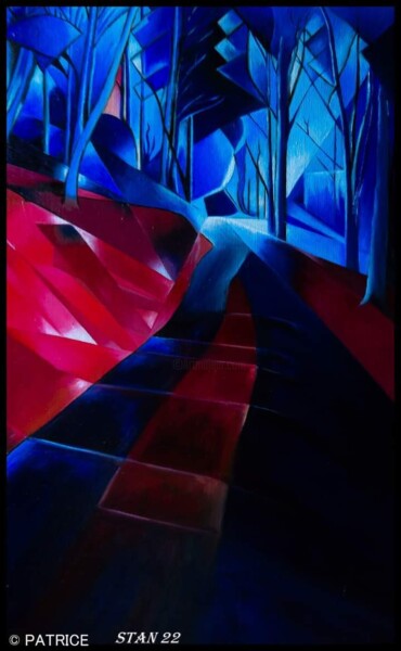 Peinture intitulée "le chemin de Marlène" par Patrice Bailly (stan), Œuvre d'art originale, Huile Monté sur Châssis en bois