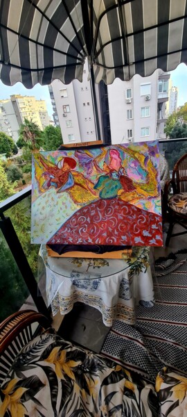 Картина под названием "Joy of friendship" - Yuliya Gündoğan (ostbiju_art), Подлинное произведение искусства, Акрил Установле…