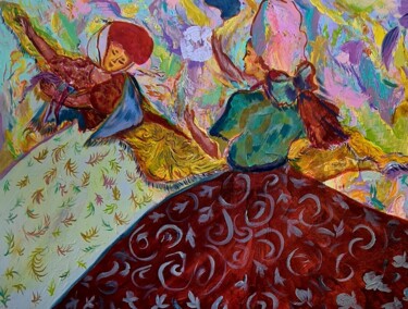Peinture intitulée "Joy of friendship" par Yuliya Gündoğan (ostbiju_art), Œuvre d'art originale, Acrylique Monté sur artwork…