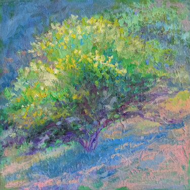 Sunny Summer 绘画 标题为“Sunny Summer” 由Alyona Masterkova, 原创艺术品, 油 安装在木质担架架上