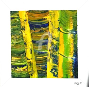 Peinture intitulée "Un tronc peut en ca…" par Betty-M, Œuvre d'art originale, Acrylique Monté sur Châssis en bois