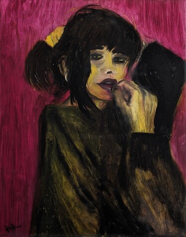 Pittura intitolato "Purple" da Graziana Checchia Pantaleone, Opera d'arte originale, Olio Montato su Telaio per barella in l…