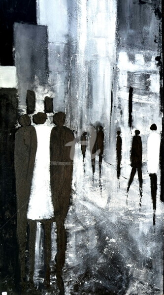 Peinture intitulée "silhouettes 12" par Laurent Chabrillat, Œuvre d'art originale, Acrylique Monté sur Châssis en bois