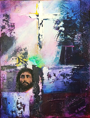 EFFATA 3 Peinture intitulée "EFFATA 3" par Caroline Sellier, Œuvre d'art originale, Acrylique Monté sur Panneau de bois