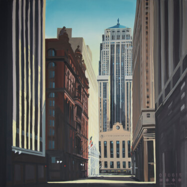 N°18 : Chicago Board of Trade Painting titled "N°18 : Chicago Boar…" by Michelle Auboiron, Original Artwork, Acrylic Mounted on Wood Stretcher frame