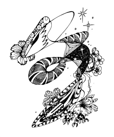 Drawing titled "Note 66" by Sveta Bataenkova, Original Artwork, Marker