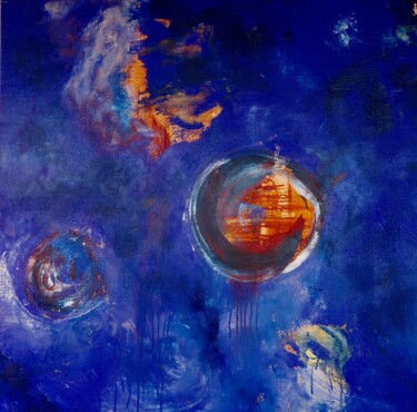 绘画 标题为“Chaos et vide” 由Pascale Galbois, 原创艺术品, 油 安装在木质担架架上