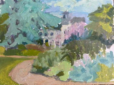 Painting titled "Trentham Gardens" by Georgina Rey, Original Artwork, Oil