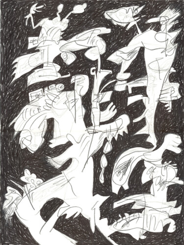 图画 标题为“Dibrujo 2011-13” 由Rémy Verneuil, 原创艺术品, 铅笔