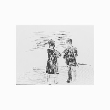 图画 标题为“Gallery drawing” 由Irfan Ajvazi, 原创艺术品, 圆珠笔 安装在木质担架架上