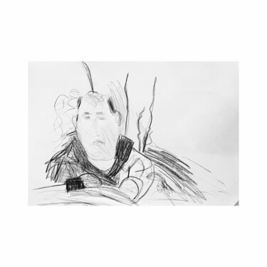 图画 标题为“Train drawings” 由Irfan Ajvazi, 原创艺术品, 圆珠笔 安装在木质担架架上