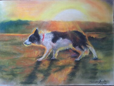 Painting titled "Foco" by Cláudia Barata, Original Artwork, Pastel