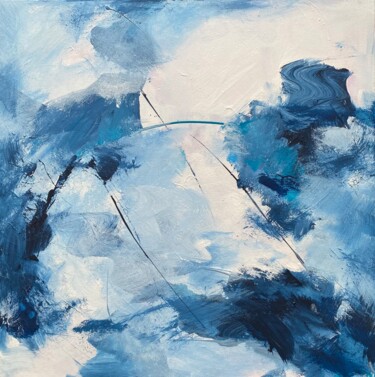 Malerei mit dem Titel "In a blink of an ey…" von Andreea Zecheru, Original-Kunstwerk, Acryl Auf Keilrahmen aus Holz montiert