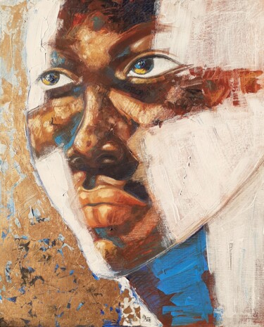 Schilderij getiteld "Amazing Grace" door Camille Billotey, Origineel Kunstwerk, Olie Gemonteerd op Frame voor houten brancard