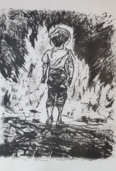 Printmaking titled "Al di sopra della l…" by Alex Iattarelli (Al_iatar), Original Artwork, Lithography