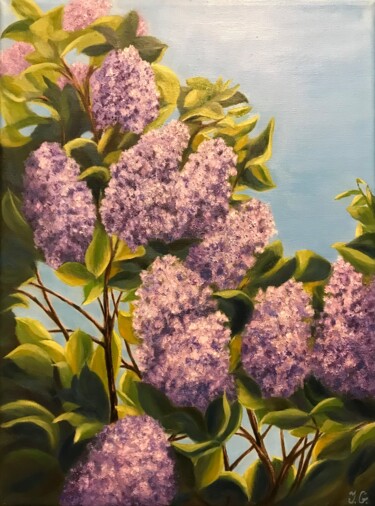 Painting titled ""Spring Serenity: L…" by Irina Gauss, Original Artwork, Oil Mounted on Wood Stretcher frame