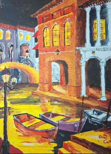 "Venice in colors" başlıklı Tablo Joanna Kravetz tarafından, Orijinal sanat, Akrilik