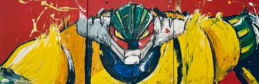 绘画 标题为“Abstract Jeeg” 由Vispo, 原创艺术品, 丙烯 安装在木质担架架上