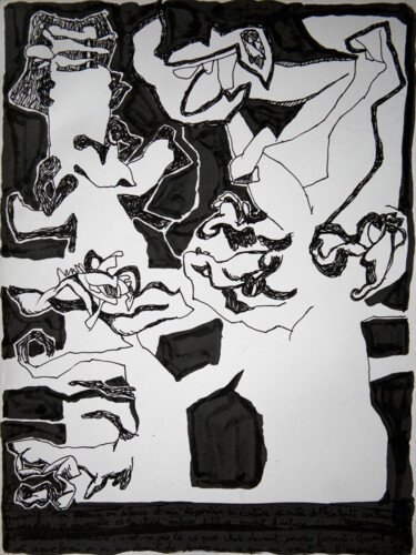 Desseins? 2010-A 05 Drawing titled "Desseins? 2010-A 05" by Rémy Verneuil, Original Artwork, Ink