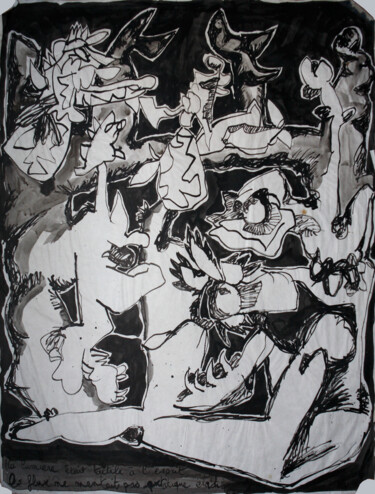Desseins? 2010-A 07 Drawing titled "Desseins? 2010-A 07" by Rémy Verneuil, Original Artwork, Ink