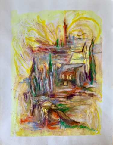 Painting titled "De haut delà" by Pile, Original Artwork, Ink