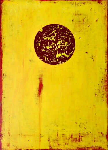 144d Schilderij getiteld "144d" door Farid Bellal, Origineel Kunstwerk, Acryl Gemonteerd op Frame voor houten brancard