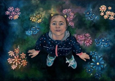 绘画 标题为“Peace” 由Anna Manukyan, 原创艺术品, 油 安装在纸板上