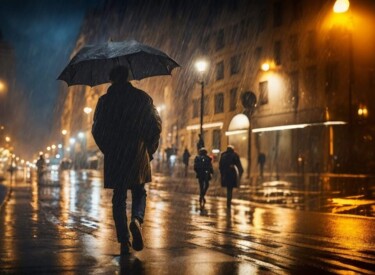 Осенний дождь / Autumn rain Цифровое искусство под названием "Осенний дождь / Aut…" - Василий Николаевич Жданов, Подлинное произведение искусства, Изобр…