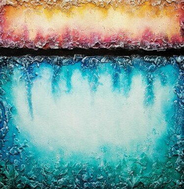 Painting titled "Peinture abstraite,…" by Steivan Loundou, Original Artwork, Acrylic Mounted on Wood Stretcher frame